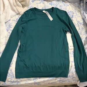 lululemon athletica Deep Teal Long Sleeve Crew Top